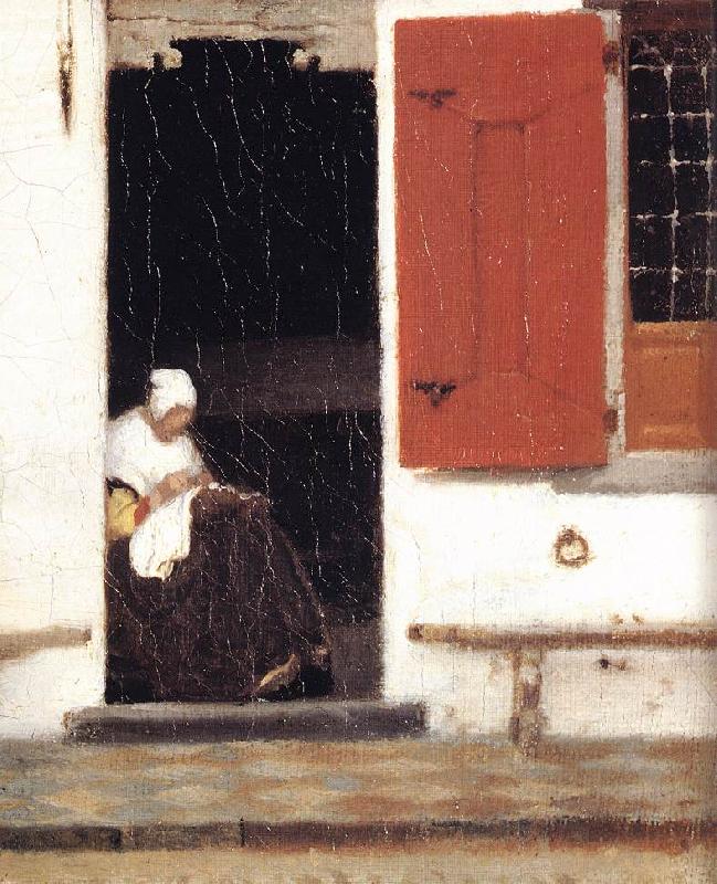 VERMEER VAN DELFT, Jan The Little Street (detail) etr oil painting image